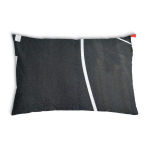 Oreiller Gris foncé avec une Rayure blanche