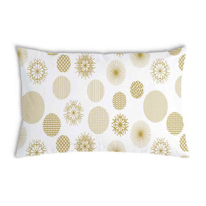 Oreiller Blanc avec des motifs dorés