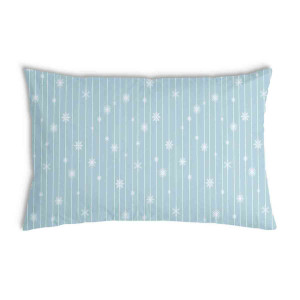 Oreiller Bleu avec des flocons de neige