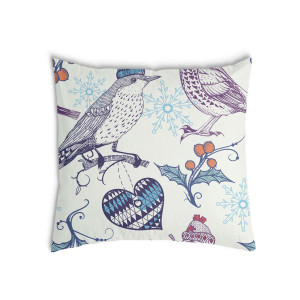 Oreiller Oiseaux d'hiver