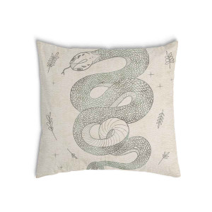 Oreiller Serpent et feuilles