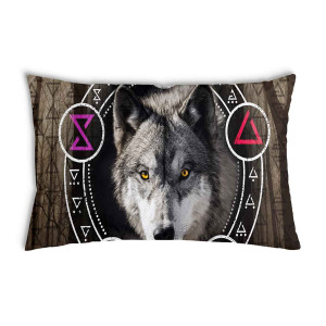 Oreiller Figures de loup