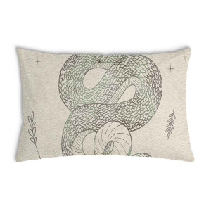 Oreiller Serpent et feuilles