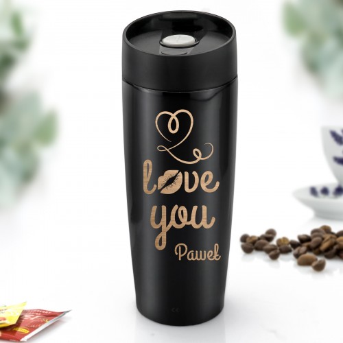 Kubek termiczny z grawerem na walentynki - Love You