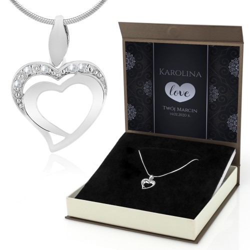 Srebrny naszyjnik Serce (pr.925) - Love