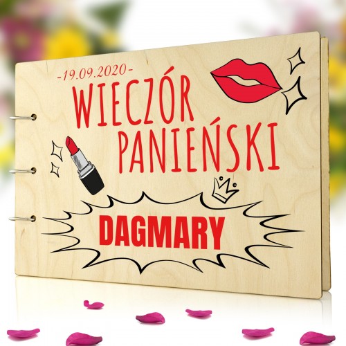 Drewniany album na zdjęcia- Wieczór panieński