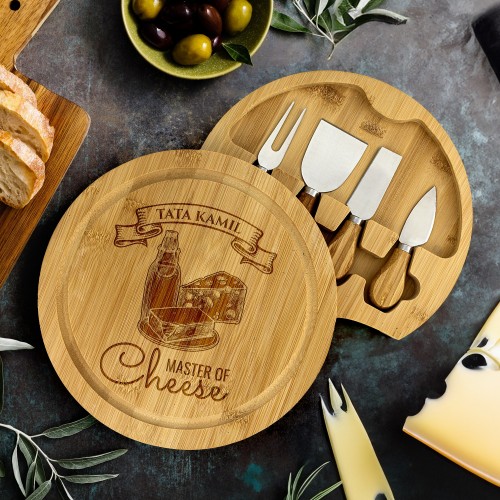 Deska do serów z grawerem dla taty - Master of cheese