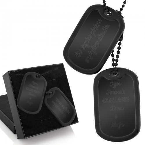 Nieśmiertelniki US-ARMY z grawerem - Piękne tylko chwile