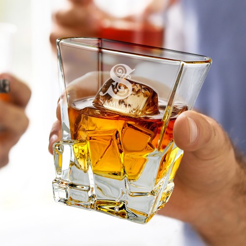 Personalized whiskey glass for him - Gentleman