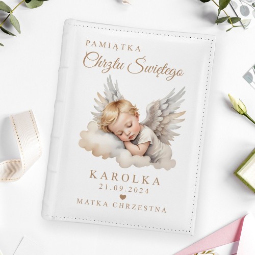 Album na zdjęcia dla chłopca z nadrukiem - Anielski sen