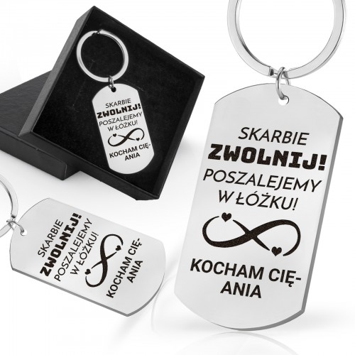 Nieśmiertelnik brelok z grawerem dla ukochanego - Poszalejemy razem