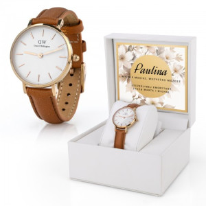 Zegarek damski Daniel Wellington DW00100228 na emeryturę z dedykacją - elegancki prezent