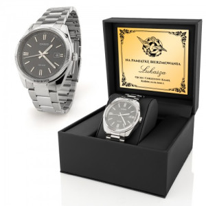 Casio MTP-1302D-1A1 zegarek męski na bierzmowanie z dedykacją - Na drodze wiary
