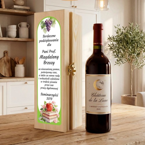 Skrzynka na wino z dedykacją dla promotorki - Cenne rady