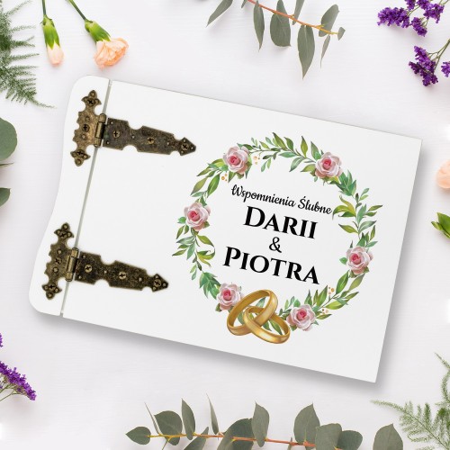 Album na zdjęcia z dedykacją dla nowożeńców - Ślubne Wspomnienia