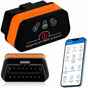 KONNWEI INTERFEJS DIAGNOSTYCZNY TESTER ELM327 OBD2 BLUETOOTH 4.0 ANDROID iOS POLSKI