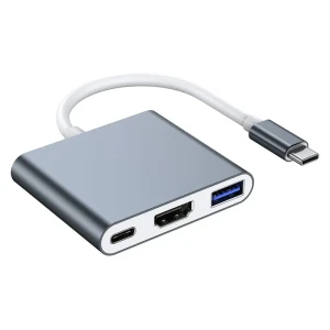 Lippa Usb-C Hub 87w 1 X Usb-A, 1 X Usb-C & 1 X Hdmi Sølv
