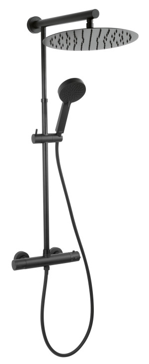 FERRO TREVI BLACK zestaw natryskowa z baterią termostatyczna TRV7U - BL FE - NP75 - TRV7U - BL