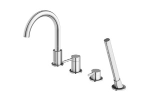 4-otworowa bateria wannowa z obrotową wylewką Kohlman QB244A