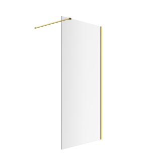 Excellent Vidoq walk-in ścianka prysznicowa prosta 120x200 cm, powłoka Clean Control, szkło 8mm, złoty szczotkowany KAEX.1506.1200.LP.GB