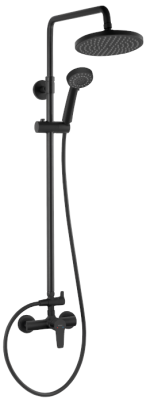FERRO RITTO BLACK zestaw natryskowy z baterią BTR7U , czarny FE - NP84 - BTR7U - BL