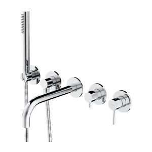 Omnires Y bateria wannowa 5-otworowa podtynkowa z długą wylewką, chrom połysk Y1237-1CR
