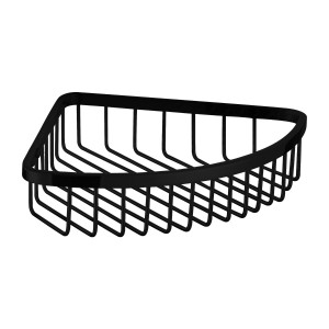 Omnires UNI koszyk prysznicowy narożny, 20 x 20 x 5 cm, czarny mat UN10330BL