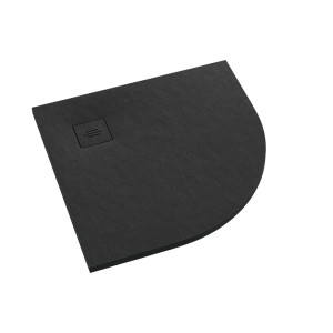 Schedline Brodzik kompozytowy Stabilsound Plus® Protos Black Stone 90x90x3,5 cm R55, półokrągły, Gwarancja 15 lat
