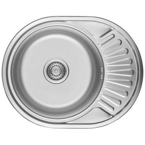 Kuchinox NORMAL zlew okr stal wpuszczany  450×570x180 gładki SGN_083T