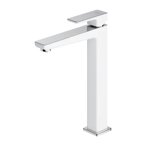Omnires PARMA bateria umywalkowa wysoka, chrom/biały połysk PM7412CRB