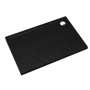 Schedline Brodzik akrylowy Sharper Black Stone 90x120x4,5 cm, prostokątny, Gwarancja 7 lat