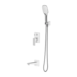 Omnires PARMA system wannowy podtynkowy, chrom/biały połysk SYSPMW01CRB