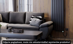 Luxrad Solis podwójny Grzejnik elektryczny1800x445 czarny mat SOLP1800445S040ERG
