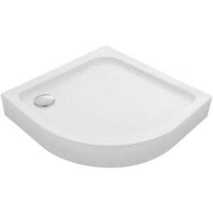 Laveo Brodzik półokrągły 90x90 cm biały Bresso JBD_696Z