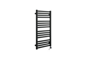 Excellent Horos grzejnik łazienkowy elektryczny 96x50 cm z grzałką elektryczną 400W, czarny soft GREX.HO96.SET.BL