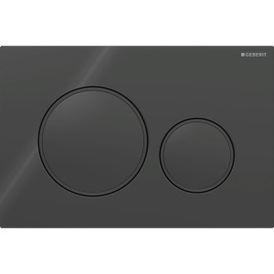 GEBERIT Przycisk uruchamiający Geberit Sigma20, przedni, czarny-czarny mat-czarny GEB-115.882.DW.1