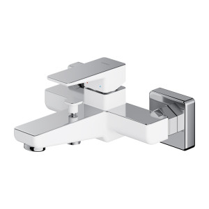 Omnires PARMA bateria wannowa, chrom/biały połysk PM7430CRB