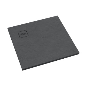 Schedline Brodzik kompozytowy Stabilsound Plus® Protos Grey Stone 100x100x3,5 cm, kwadratowy, Gwarancja 15 lat