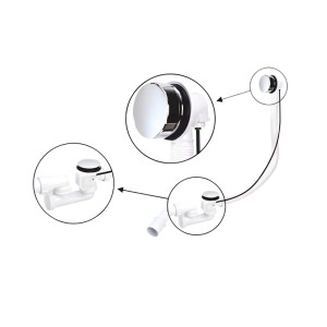 MCALPINE Syfon wannowy autom."duży grzybek" chrom L-700 zam. HC31M-S1 SYF-HC31M-N1