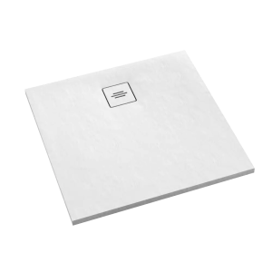 Schedline Brodzik kompozytowy Stabilsound Plus® Protos White Stone 80x80x3,5 cm, kwadratowy, Gwarancja 15 lat