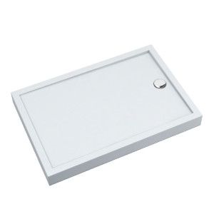 Schedline Brodzik akrylowy zintegrowany z nośnikiem Stabilsound Plus® oraz obudową akrylową przeciągniętą do podłogi Cameron 100x120x12 cm, prostokątn