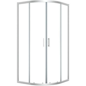 Laveo Kabina prysznicowa 80x80 cm półokrągła chrom połysk/szkło przezroczyste Bresso JKD_086Z