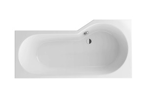 Excellent Be Spot wanna narożna 160x80 cm lewa, biały połysk WAEX.BSL16WH