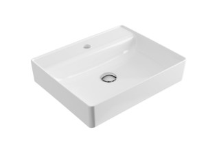 Excellent Rima 2.0 umywalka nablatowa 50x40 cm prostokątna z otworem na baterię, biały połysk CEEX.4901.500.WH
