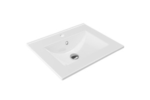 Excellent As umywalka meblowa 61x46,5 cm prostokątna z otworem na baterię, biały połysk CEEX.3617.600.WH