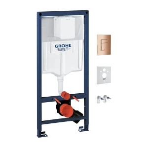 Omnires RAPID podtynkowy zestaw WC 4w1, miedź połysk, GROHE RAPIDSETCP