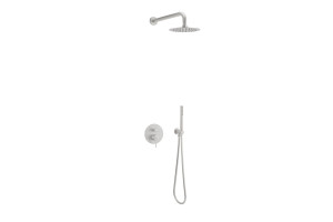Excellent PI zestaw prysznicowo-wannowy podtynkowy podtynkowy z deszczownicą 25 cm, 3 funkcyjny, nikiel szczotkowany AREX.SET.1247NB