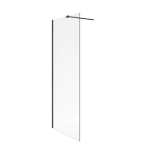 Excellent Vidoq walk-in ścianka prysznicowa prosta 100x200 cm, powłoka Clean Control, szkło 6mm, czarny mat KAEX.1506.1000.LP.BL