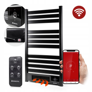 GRZEJNIK ŁAZIENKOWY Drabinkowy Termofol moc 2000W nagrzewnica Czarny WIFII 3461