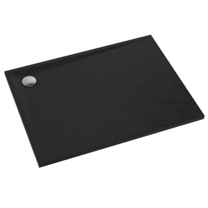 Schedline Brodzik kompozytowy Stabilsound Plus® Libra Black Stone 80x120x3 cm, prostokątny, Gwarancja 15 lat